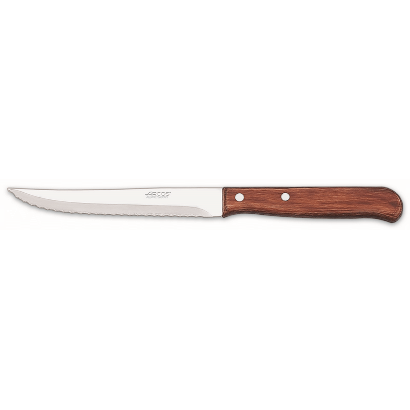 סכין סטייק משוננת ארוכה ידית עץ