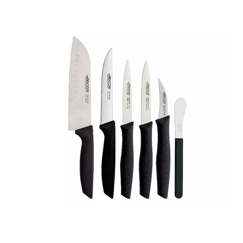 סט 6 סכינים כולל סכין שף סנטוקו
