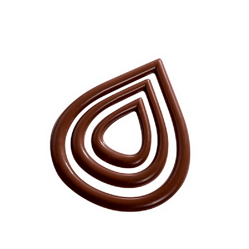 תבנית פוליקרבונט לעיטורי שוקולד טיפה