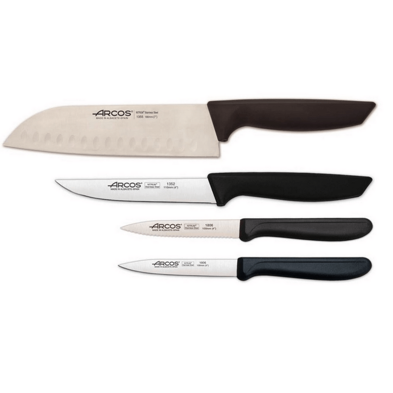 סט 4 סכינים כולל סכין שף סנטוקו NIZA