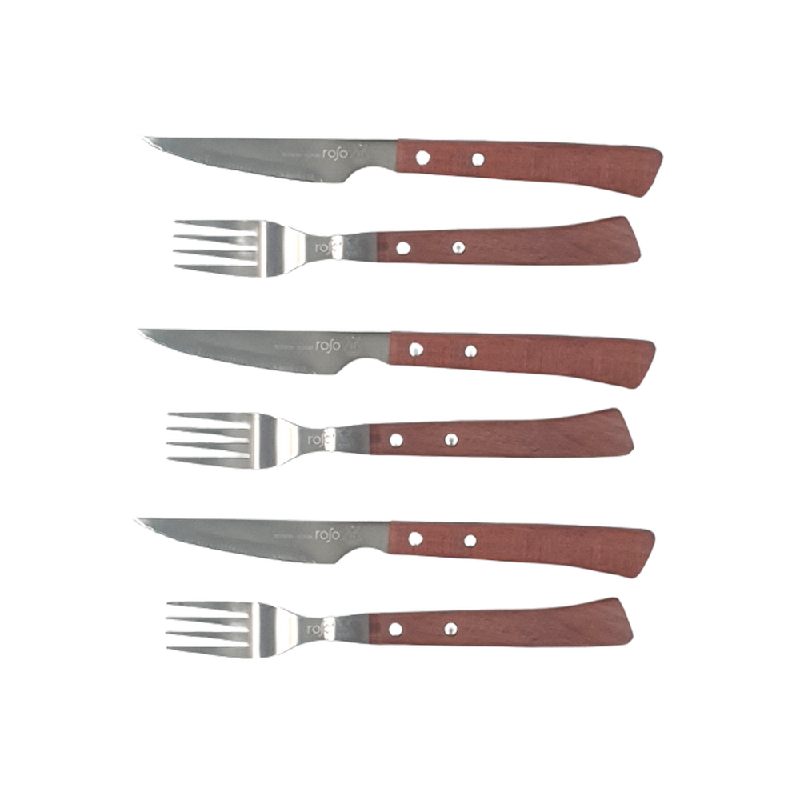 סט 24 סכינים ומזלגות סטייק Roso Pro M