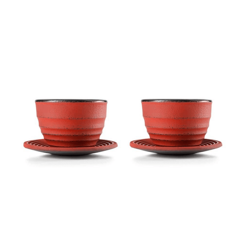 סט הגשה קנקן וזוג כוסות בעיצוב יפני