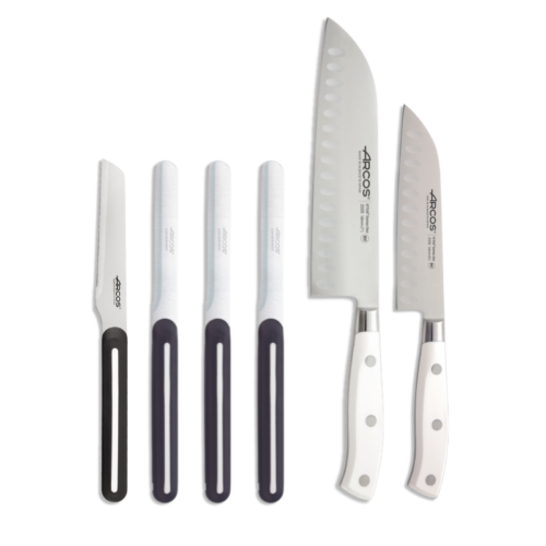 סט 2 סכיני סנטוקו Riviera כולל 4 סכינים מסדרת Linea